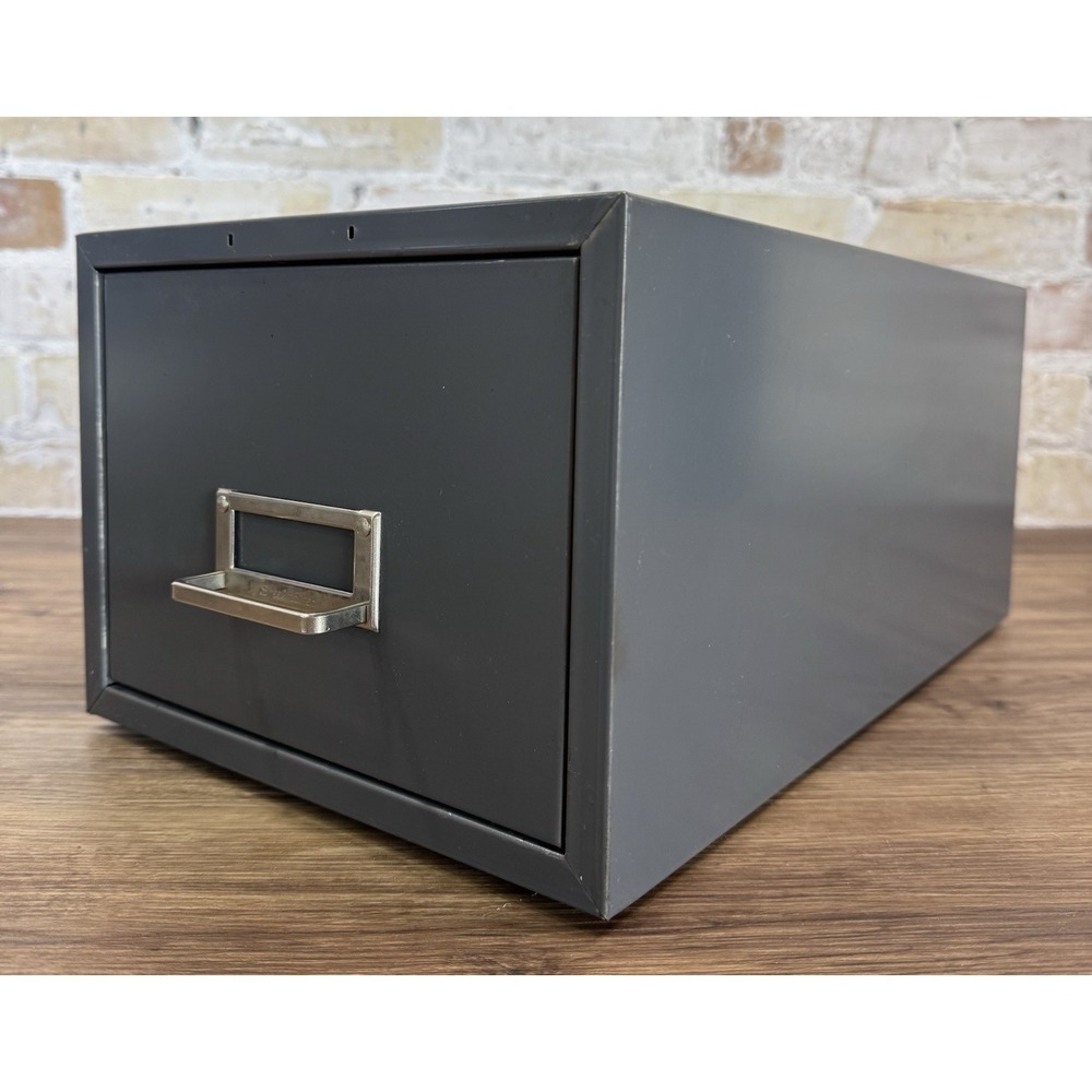 Vintage Steelmaster 5x8 Steel Index Card File Drawer Gray Metal Cabinet USA - Picture 3 of 16